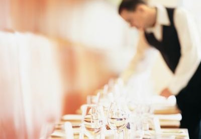 Restaurant Staff with German and English onboard Oceangoing Cruise ship